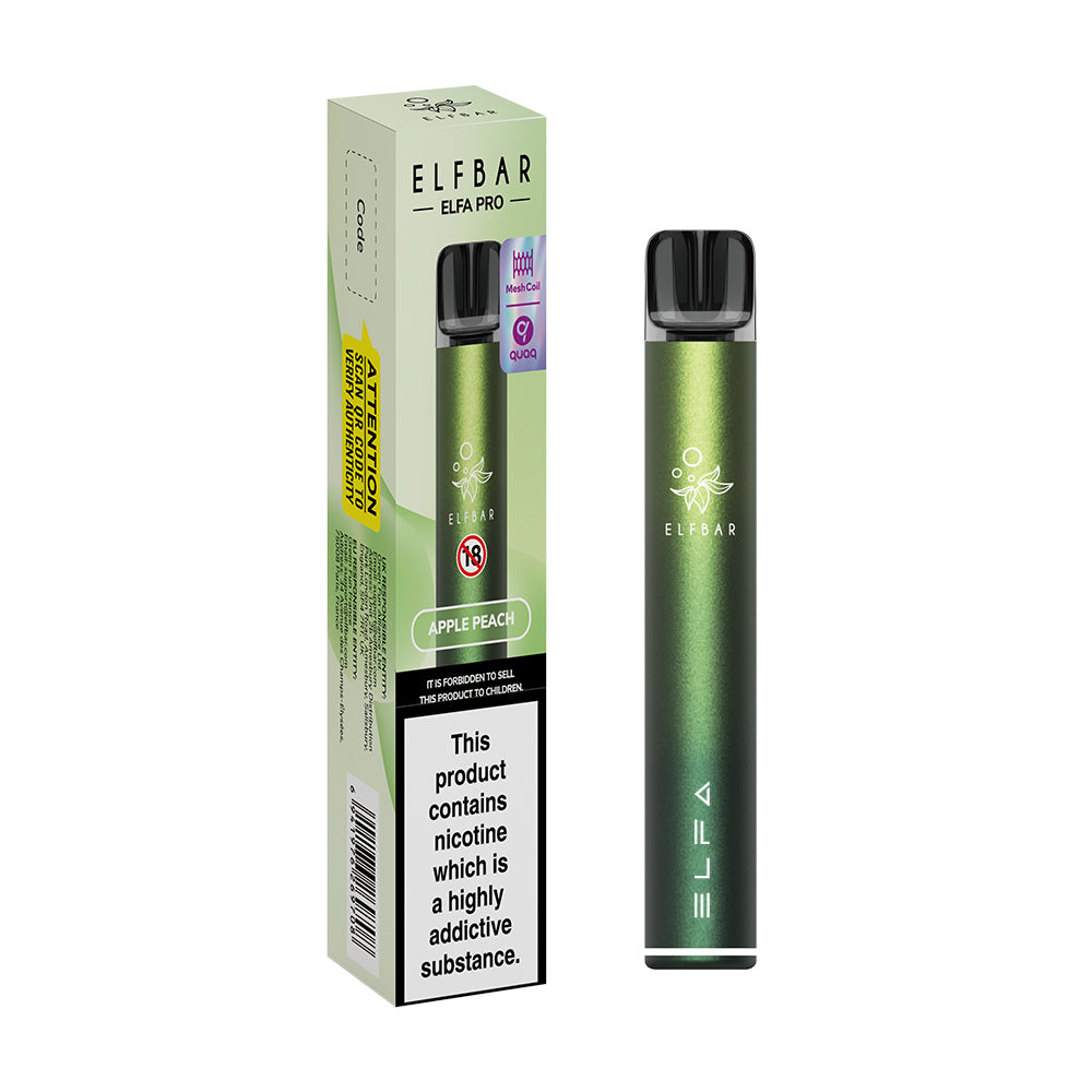 Arora Green | ELFA Prefilled POD Kit,Complete with Apple Peachstarter POD