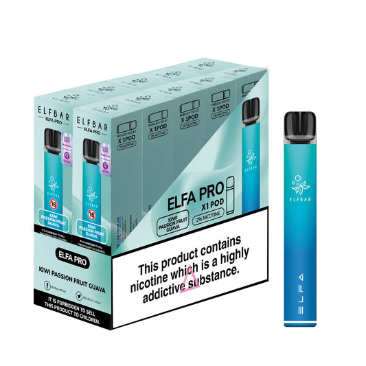 Arora Blue | ELFA Prefilled POD Kit,Complete with Kiwi Passion Fruit Guava starter POD