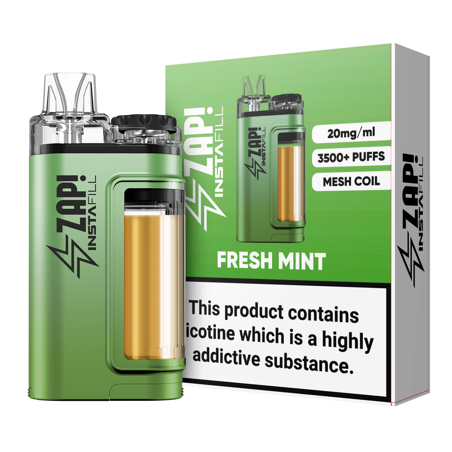 ZAP Instafill 3500 Puffs TPD-kompatibel 2% Nikotin 5 X ENHEDER