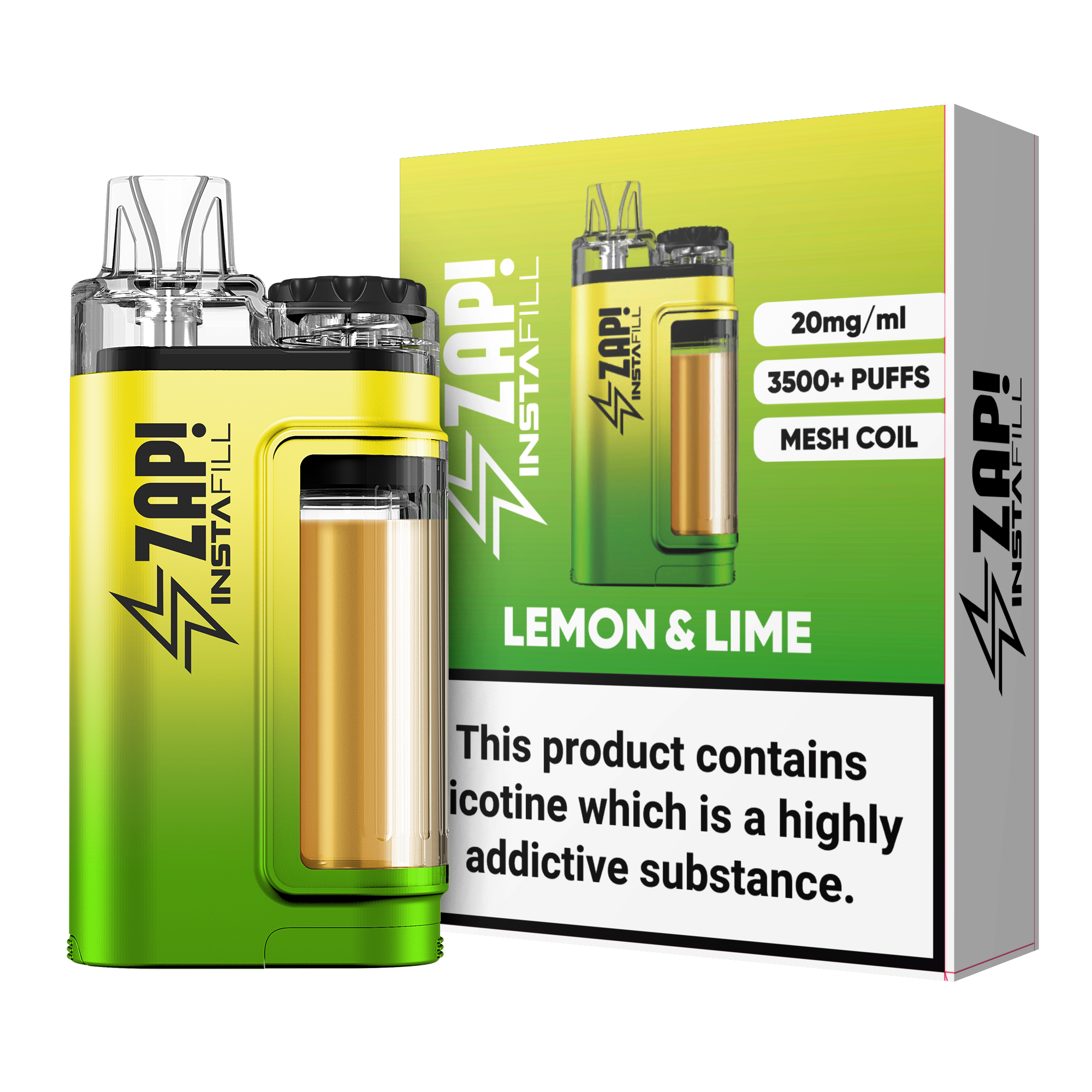 ZAP Instafill 3500 Puffs TPD-kompatibel 2% Nikotin 5 X ENHEDER