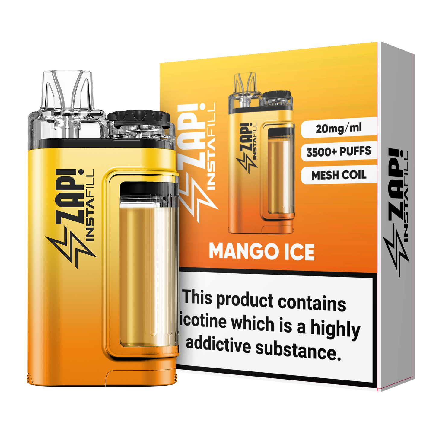 ZAP Instafill 3500 Puffs TPD-kompatibel 2% Nikotin 5 X ENHEDER