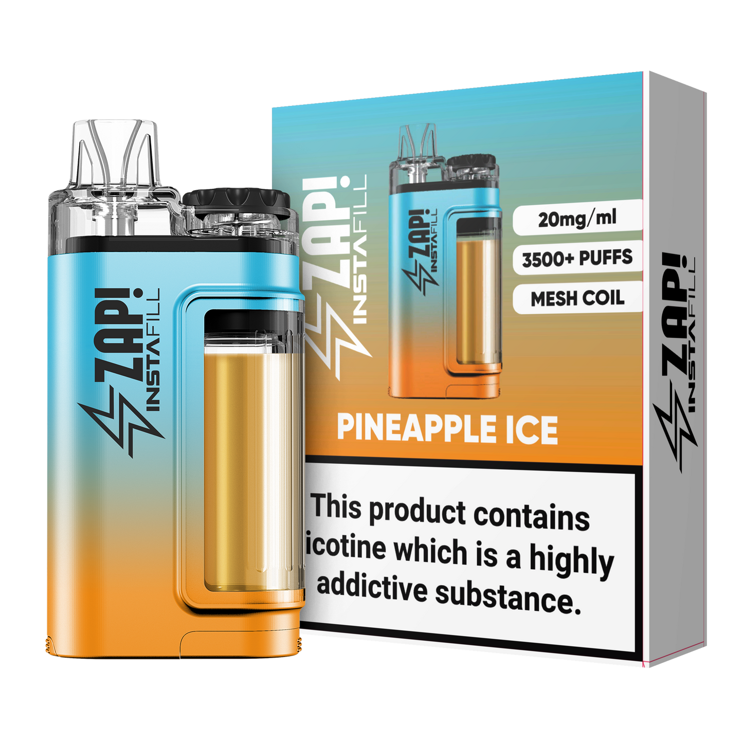 ZAP Instafill 3500 Puffs TPD-kompatibel 2% Nikotin 5 X ENHEDER