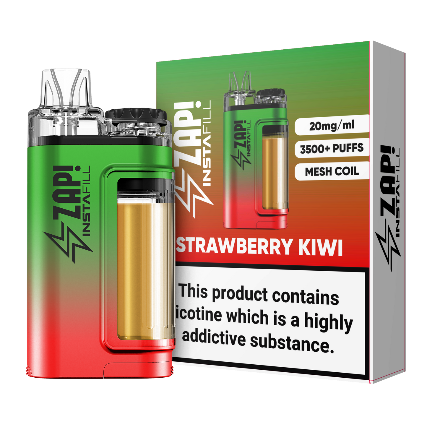 ZAP Instafill 3500 Puffs TPD Compliant 2% Nicotine 5 X DEVICES