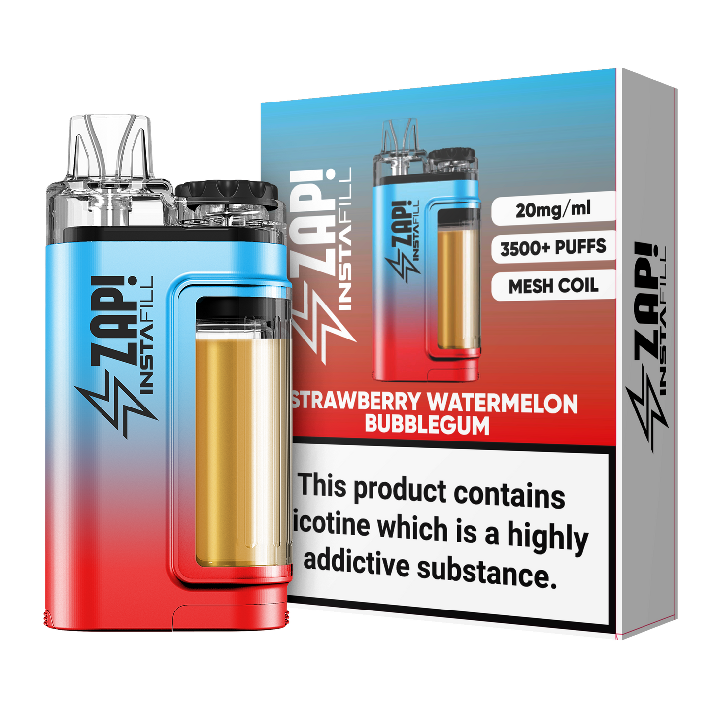 ZAP Instafill 3500 Puffs TPD-kompatibel 2% Nikotin 5 X ENHEDER