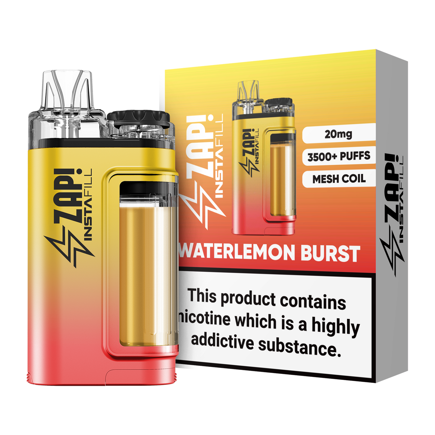 ZAP Instafill 3500 Puffs TPD-kompatibel 2% Nikotin 5 X ENHEDER