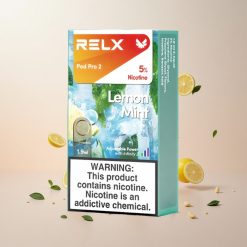 RELX Pod Pro 2 Vape Device Citronmynte 5% Nicotinindhold 600 Pust 1.9ml Kapacitet