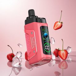 Razz Bar 45000 Puffs Engangs Vape Jordbær Kirsebær Is Justerbar Luftflow Type-C Genopladelig 20 mg/ml Nikotinstyrke