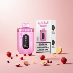 Razz Bar 50K Puffs Engangs Vape Lyserød Lemonade 50.000 Pust Type-C