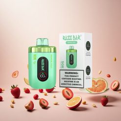 Razz Bar 50K Puffs Engangs Vape Tropisk Frugt og 1,0 Ohm Mesh Coil