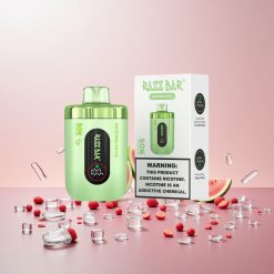 Razz Bar 50K Puffs Engangs Vape Vandmelon Is & 1,0 Ohm Mesh Coil