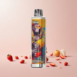 UWIN Crystal 10000 Puffs Engangs Vape Jordbær-Banana 0%, 2%, 3%, 5% Nikotinstyrke 18ml E-væskekapacitet 650mAh Batteri