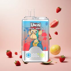 UWIN Crystal Twins 40000 Puffs Engangs Vape Jordbær Vandmelon Citron Lime