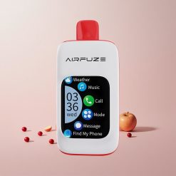 AirFuze Smart 30000 Puffs Disposable Pod Triple Æble Størrelse: 50x25x104,9mm Skærm: 2,01" TFT touch Nikotinstyrke: 5% Batteri: 900mAh Opladning: Type-C Puffs: Op til 30000/15000