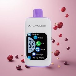 AirFuze Smart 30000 Puffs Engangs Pod Druesmags Eksplosion AirFuze Smart 30000 Puffs Engangs Pod Størrelse: 50x25x104,9mm Skærm: 2,01" TFT med touch Nikotinstyrke: 5% Batterikapacitet: 900mAh Opladningsport: Type-C Pust: Op til 30000/15000