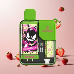 Aivono AIM-TANK 9500 Puffs Op til 9500 Puffs 18ml E-væske Kapacitet Jordbær Liwi