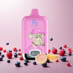 Fumot Tornado Digital Box 12000 Puffs Engangs Vape Blåbær Hindbær (20ml E-Liquid, 550mAh Genopladelig batteri)