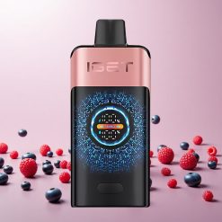 IGET ONE 12000 Puffs Engangs Vape Blåbær Hindbær med 2700 mAh Batteri og 0,6 ohm Dual Mesh Coil