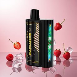 JNR Radiance 31000 Puffs Engangs Vape JORDBÆR HINDBÆR KIRSEBÆR IS Features: Ca. 31000 Puffs 28ml E-væske Smart Animationsskærm Dual Mesh Coil 950 mAh Genopladelig Batteri Type-C Opladningsport Nicotinindhold 2%
