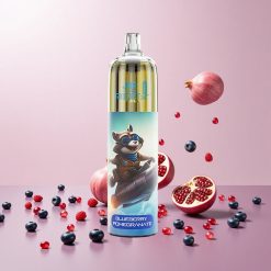 JNR Rocket-X 12400 Puffs Disposable Vape Blåbær Granatæble med Justerbar Luftflow og RGB-belysning