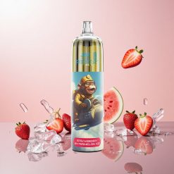 JNR Rocket-X 12400 Puffs Disposable Vape Jordbær Vandmelon Is med Justerbar Luftstrøm og RGB-belysning