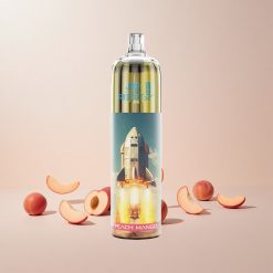 JNR Rocket-X 12400 Puffs Engangs Vape Fersken Mango med Justerbar Luftgennemstrømning og RGB-belysning