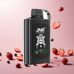 JNR Shisha Hookah Box 20500 Puffs Engangs Vape Jordbær Drue (HD Skærm, 20500 Puffs)