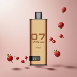 Lavie Cube 20000 Puffs Engangs Vape Bacco Features: PUFFS: 20000 SALT NICOTIN: 2%, 5% VÆSKE: 28ML BATTERI: 600mAh OPLADNING: Type C VÆGT: 0,09 kg STØRRELSE: 11,2 x 4 x 1,75 cm