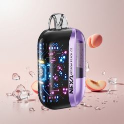 NEXA Ultra 50K Disposable Vape Georgia Peach Is Features: 20ml Forfyldt Kapacitet 800mah Batterikapacitet 50000 Puffs Nikotinstyrke 5% 0,9ohm Dual Mesh Spoler 3D Buet Skærm Type-c Opladning