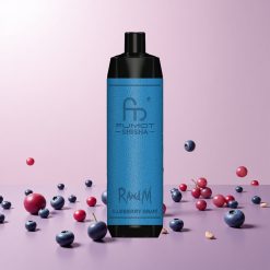 RandM Fumot Shisha 10000 Puffs Engangs Vape Blåbær Drue med LED-indikator og Type-C Port