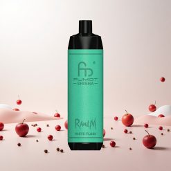 RandM Fumot Shisha 10000 Puffs Engangs Vape Hvid Blitz med LED-Indikator og 18ml E-væske