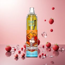 RandM Fumot Tornado 7000 Puffs Engangs Vape Rød Energi Is og Fumot Tornado 7000 Engangs Vape med 7000 Pust og 14 ML E-væske