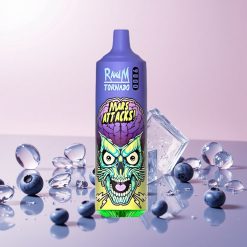 RandM Tornado 9000 Puffs (Blåbær Is) - 850 mAh Genopladelig - 18 mL