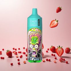 RandM Tornado 9000 Puffs - Jordbær Granatæble - 850 mAh Genopladelig - 18 mL