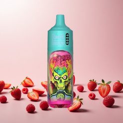 RandM Tornado 9000 Puffs - Jordbær Hindbær Puffs: 9000 Pust E-væske Kapacitet: 18 mL