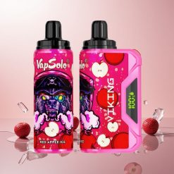 VapSolo VIKING 12000 Puffs Engangs Vape Rød Æble Is VapSolo VIKING 12000 Puffs Engangs Vape Funktioner: Kartongstørrelse:44×28×2,6mm Pust:Op til 12000 E-væske:22ml Nicotinstyrke:20 mg/ml & 50 mg/ml Led-display:Strøm & brændstofforbrug Opladningsport:Type-C